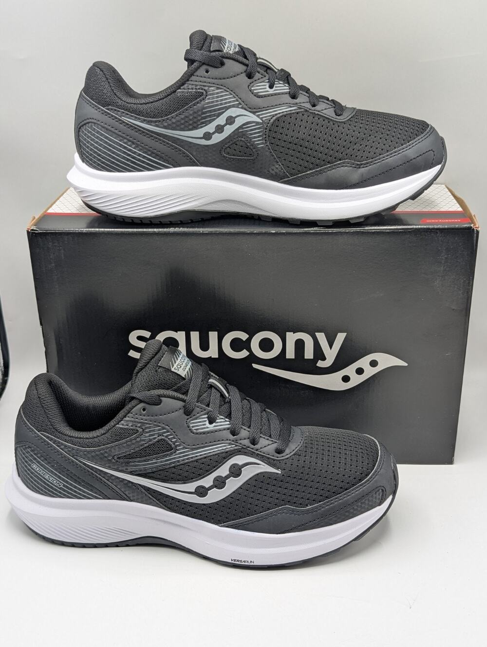 Saucony Cohesion 16 Black/White S20782-10 Men’s Size 9 W Wide Running Shoes